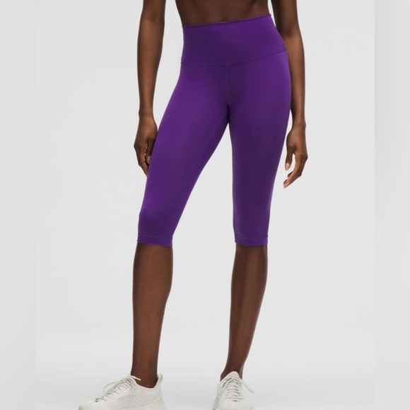 Lululemon Wunder Train High-Rise Crop 15" College Purple Size 6 - Picture 1 of 5